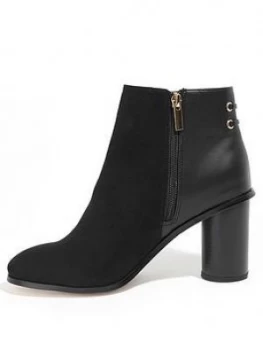 Image of Oasis Serena Round Heel Ankle Boots - Black, Size 7, Women