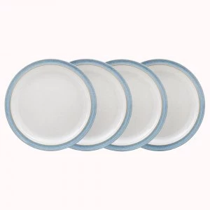 Image of Denby Elements Green 4 Piece Dinner Plate Set