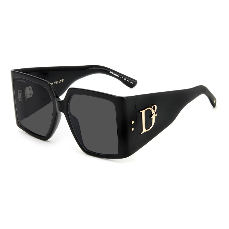 Image of DSquared2 Womens Round Sunglasses Black female 56 cm