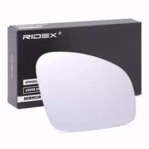 Image of RIDEX Wing Mirror Glass 1914M0207 Side Mirror Glass,Mirror Glass SKODA,Fabia II Schragheck (542),Fabia II Combi (545),ROOMSTER (5J)
