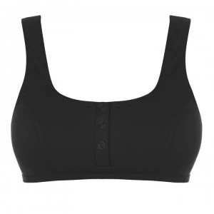 Image of Seafolly Button Tank Bikini Top - Black