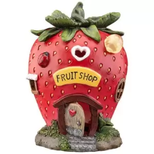 Image of Garden Gear Solar Light Up Strawberry Fairy House