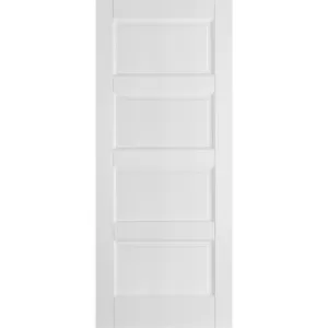 Image of LPD Contemporary 4 Panel Textured White Primed - White Internal Door - 1981mm x 838mm (78 inch x 33 inch)