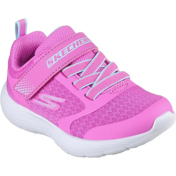 Image of Skechers Girls Dyna-Lite Venice Cruise Slip On Trainers UK Size 6 (EU 23) Pink/Aqua SKE2279-PKAQ-6