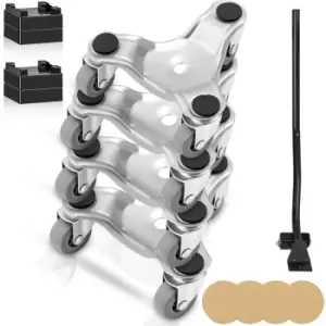 Image of Vevor - Heavy Furniture Movers 4PCS Steel Tri-Dolly 360° pp Wheels 250Lbs Capacity