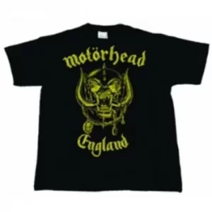 Image of Motorhead England Classic Gold Mens T Shirt: X Large