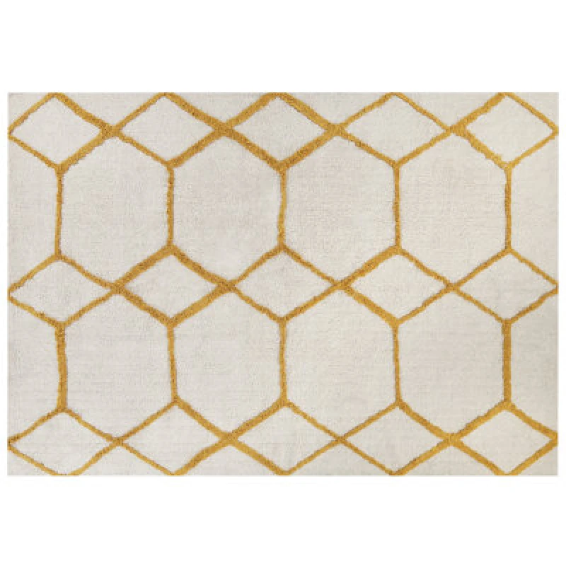 Image of Beliani Rug Beyler White 160 X 230 Cm Cotton