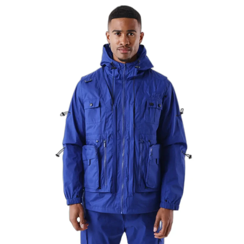 Image of Project X Paris 3-in-1 technical hooded jacket Project X Paris Kalash Bleu Male M