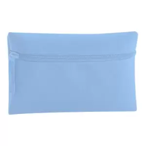 Image of Quadra Classic Zip Up Pencil Case (Pack of 2) (One Size) (Sky Blue)
