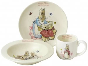 Image of Beatrix Potter Flopsy Mopsy Three Piece Nursery Set.