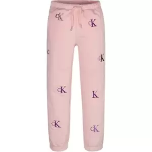 Image of Calvin Klein Jeans Monogram Aop Sweatpants - Pink