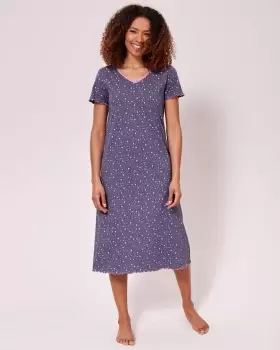 Image of Cotton Traders Womens 2 Pack V-Neck Nightdresses in Multi