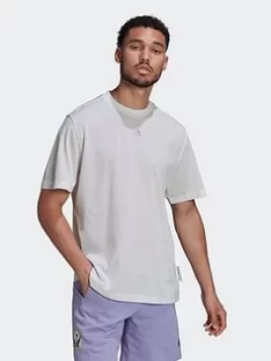 Image of adidas Graphic Aeroready Mesh Tee, White Size XL Men