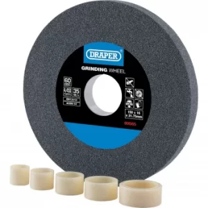 Image of Draper Aluminium Oxide Bench Grinding Wheel 150mm 16mm 60g