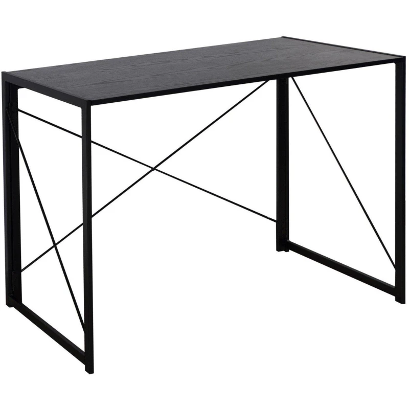 Image of House of Home Wooden Folding Office Desk Foldable Computer and Study Table Ideal for Laptops and Coffee Black unisex