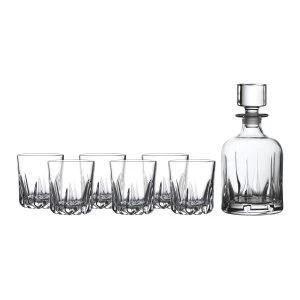 Image of Royal Doulton Mode Whiskey Set of 6 Tumblers and Decanter