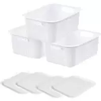 Image of SmartStore Storage Basket Plastic White 28 (W) x 37 (D) x 21 (H) cm
