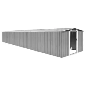 Image of Vidaxl Garden Shed 257X779X181cm Galvanised Steel - Grey