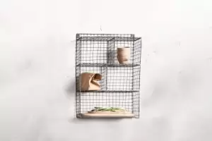 Image of Nkuku Locker Room Shelf Storage Furniture Grey Cream / 66 x 46 x 18 cm