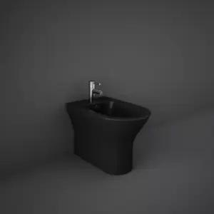 Image of Rak Feeling Back To Wall Bidet - Matt Black