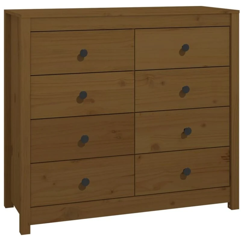 Image of Vidaxl Side Cabinet Honey Brown 100X40X90 Cm Solid Wood Pine, Brown 821772