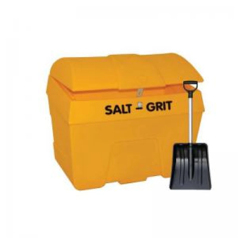 Image of Slingsby Slingsby Heavy Duty Salt and Grit Bin without Hopper Feed with Hasp Yellow 200L 389095 389095
