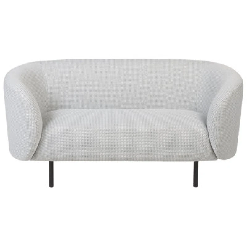 Image of Beliani Sofa 2 Seater Loen Fabric Black/ White