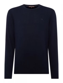 Image of Mens Michael Kors Cotton Crew Neck Blue