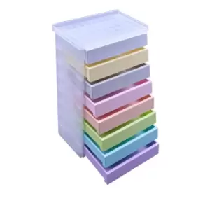 Image of Really Useful Realy Useful 8 x 0.9L Desktop Storage Tower - Pastel