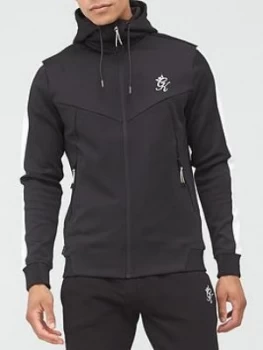 Image of Gym King Koen Poly Tracksuit Top - Black