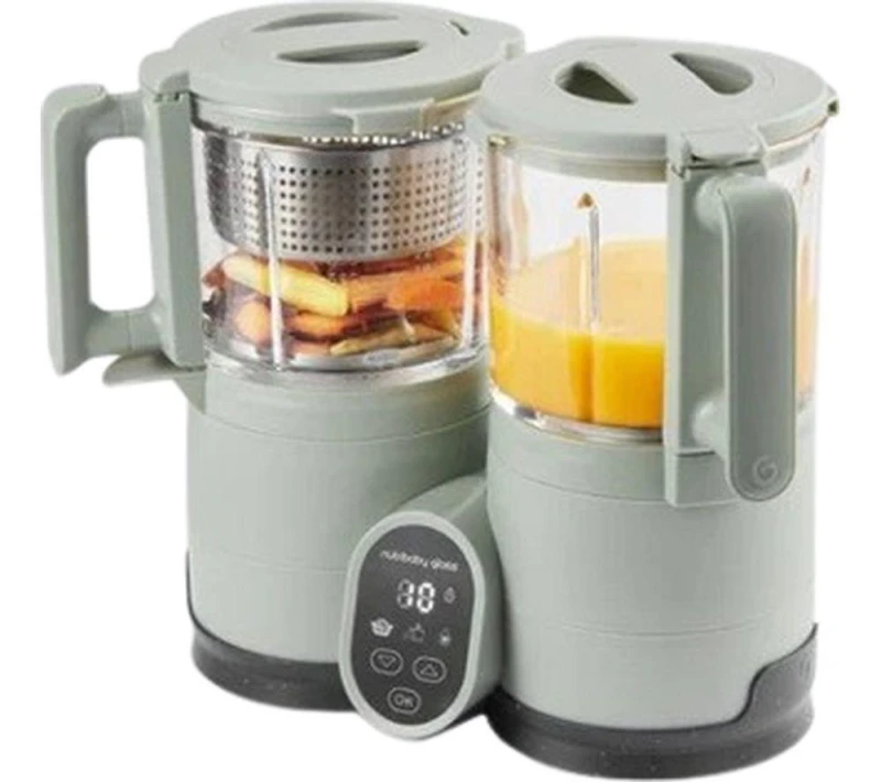 Image of BABYMOOV Nutribaby Glass 2.0 4-in-1 Baby Food Maker - Green 3661276189614