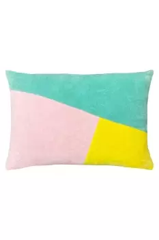 Image of Morella Abstract Geometric Velvet Cushion