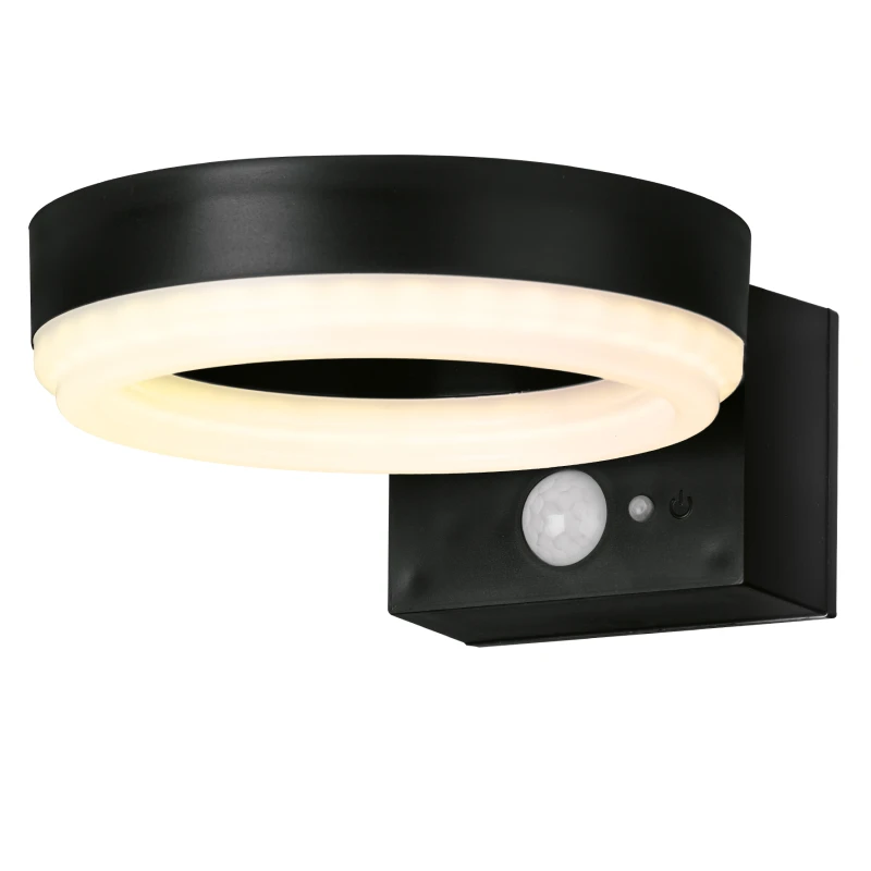 Image of 4lite 4lite Antheia Solar Sleek IP54 LED Outdoor Wall Light with Built in PIR Motion Sensor (Single) 4L2/6010