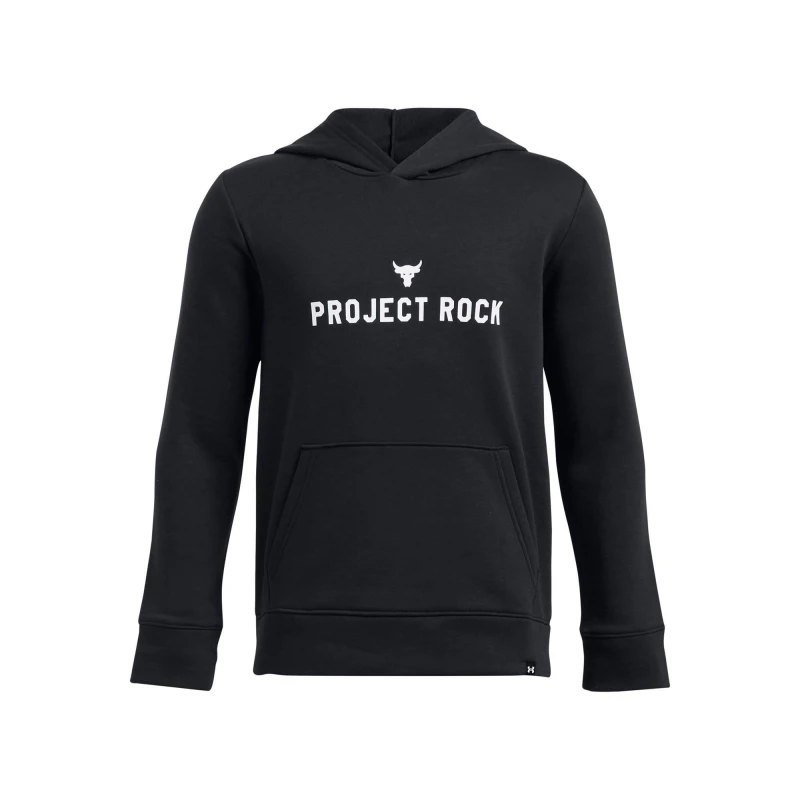 Image of Under Armour Project Rock Rival Hoody Black male 7-8