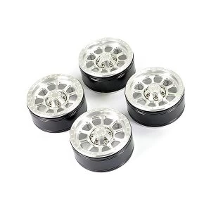 Image of Fastrax Aluminum Beadlock Ten 1.9" Wheels - Silver (4Pc)
