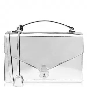 Image of Calvin Klein Lock Cross Body Bag - Silver