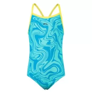 Image of Slazenger Mesh Back Swimsuit Juniors - Blue