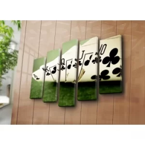 Image of 5PAT-2 Multicolor Decorative Canvas Painting (5 Pieces)