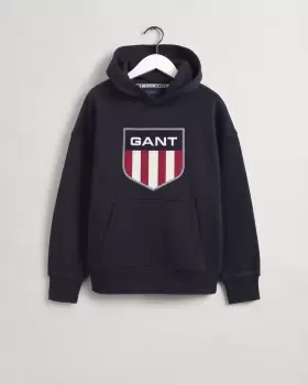 Image of GANT Teens Teens Retro Shield Hoodie (170) Blue
