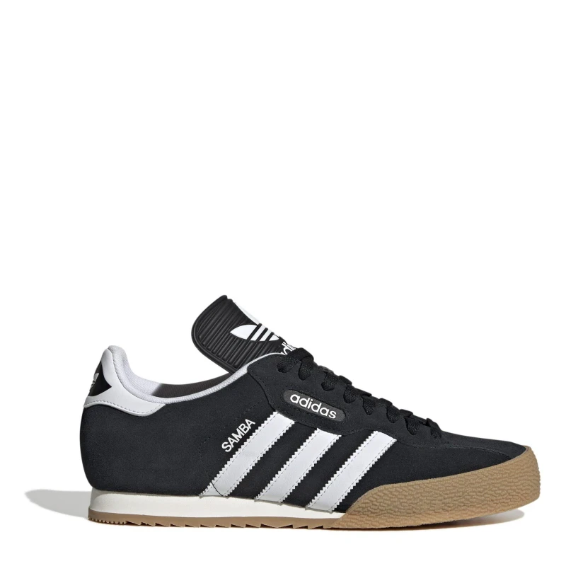 Image of adidas Originals Samba Suede Trainers Mens Black/White male 6 (39.3)