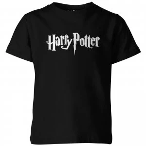 Image of Harry Potter Logo Kid's Black T-Shirt - 11-12 Years - Black