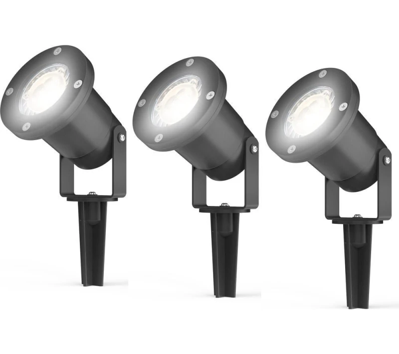Image of 4lite GU10 Outdoor Garden Spike Light - Pack of 3