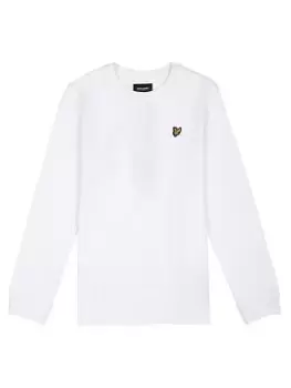 Image of Lyle & Scott Boys Classic Long Sleeve T-Shirt - White, Size 10-11 Years