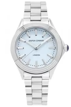 Image of Ladies Jasper Conran London 32mm Watch with a Blue Dial and a Silver Metal bracelet J1B102051