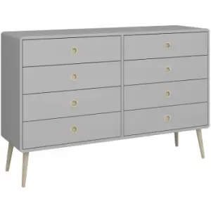 Image of Softline 4 + 4 Wide Chest Grey - Grey