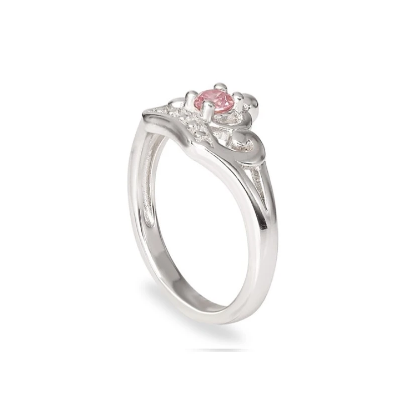 Image of Disney Silver Cubic Zirconia Princess Crown Children's Ring - F6735