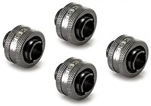 Image of XSPC G1/4" to 7/16" ID 5/8" OD Compression Fitting (Black Chrome) V2