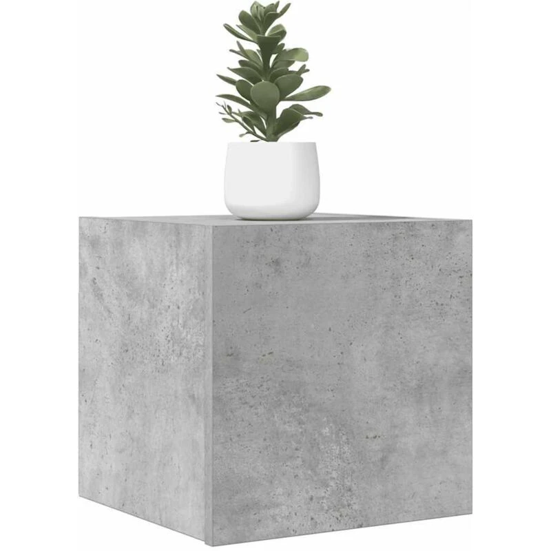 Image of Vidaxl Wall Mounted TV Cabinets 2 Pcs Concrete Grey 30.5X30X30 Cm, Grey 804494