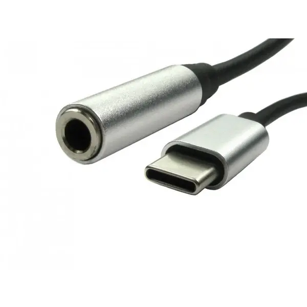 Image of Cables Direct 15cm Male USB Type-C to Female 3.5mm Jack Active Audio