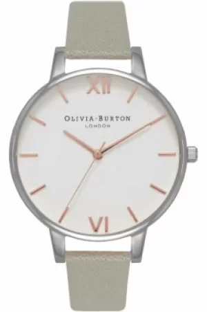 Image of Ladies Olivia Burton Big White Dial Watch OB16BDW22